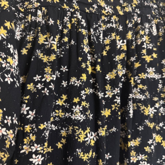 Intimately Free People Black and Yellow Ditsy Floral Print Dessa Bodysuit Size M - Picture 4 of 9